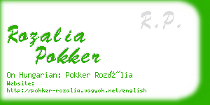 rozalia pokker business card